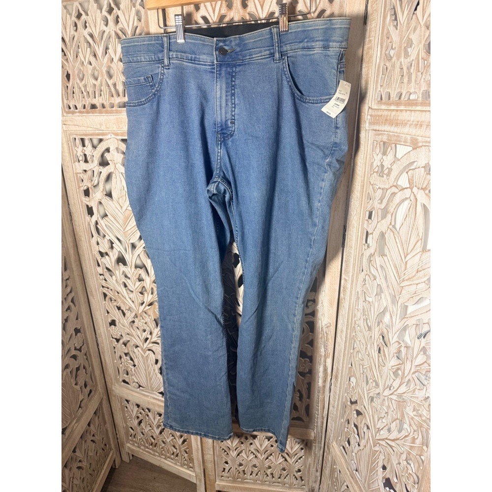 Lee Slim Fit Straight Leg Mid Rise Jeans Medium Wash Blue 20W NEW